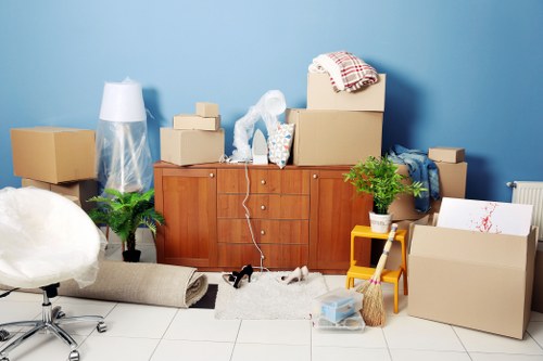 Professional office removals planning in an Italian business district