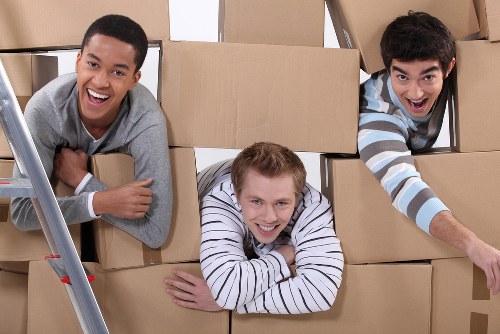 Professional man with a van handling apartment relocation in Italy