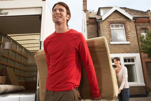 Professional movers handling a residential relocation in Italy
