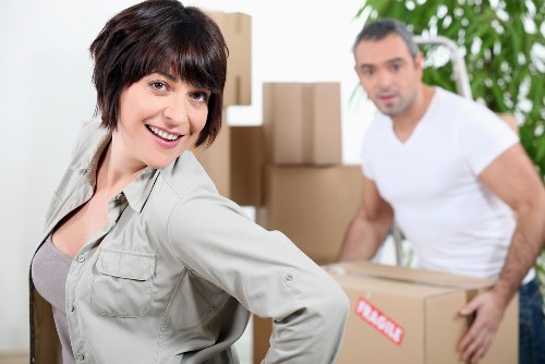 Packed furniture protected and prepared for safe transportation